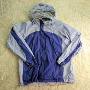 Columbia Blue/Gray Full Zip Windbreaker Size large